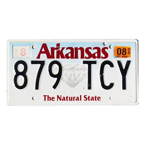 2019 Arkansas Diamond License Plate #879TCY
