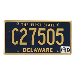 2019 Delaware C License Plate #27505