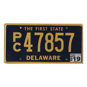 2019 Delaware PC License Plate #47857