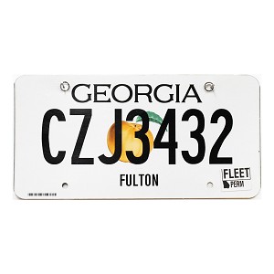 2019 Georgia Fleet License Plate #CZJ3432