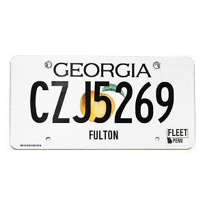 2019 Georgia Fleet License Plate #CZJ5269