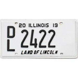 2019 Illinois Dealer License Plate #2422