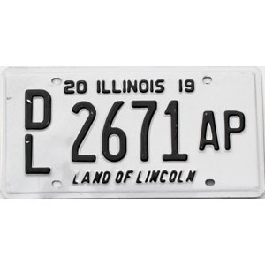 2019 Illinois Dealer License Plate #2671AP
