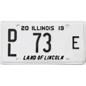 2019 Illinois Dealer License Plate #73E