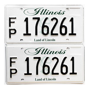 2019 Illinois Fleet License Plates Pair #176261