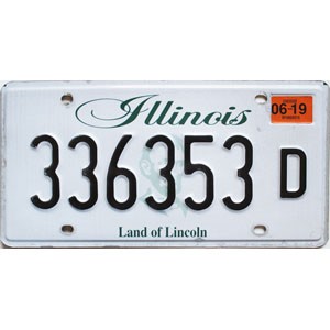 2019 Illinois Truck License Plate #336353D