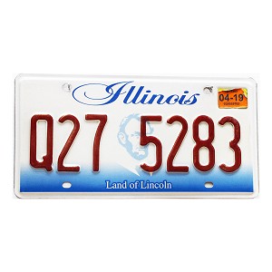 2019 Illinois License Plate #Q275283