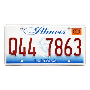 2019 Illinois License Plate #Q447863