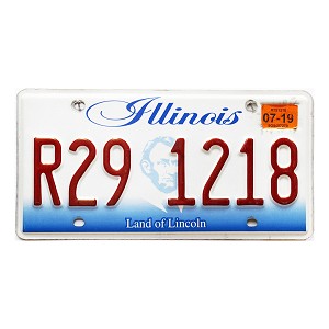 2019 Illinois License Plate #R291218