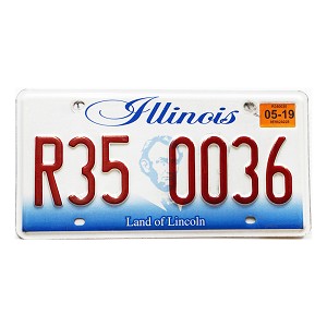 2019 Illinois License Plate #R350036