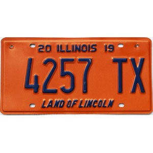 2019 Illinois Taxi License Plate #4257