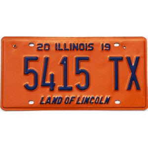 2019 Illinois Taxi License Plate #5415