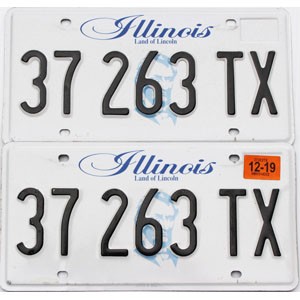 2019 Illinois Taxi License Plates Pair #37263