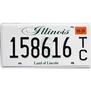 2019 Illinois Trailer License Plate #158616