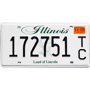 2019 Illinois Trailer License Plate #172751