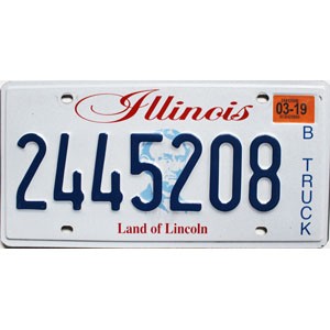 2019 Illinois Truck License Plate #2445208