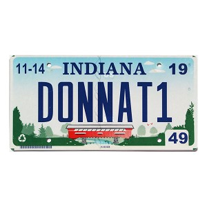 2019 Indiana Vanity License Plate #DONNAT1