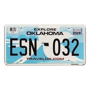 2019 Oklahoma License Plate #ESN032