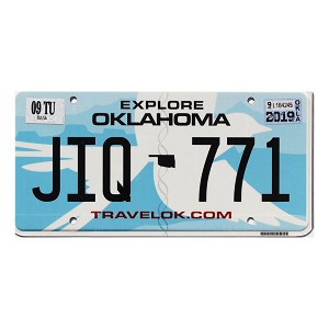 2019 Oklahoma License Plate #JIQ771
