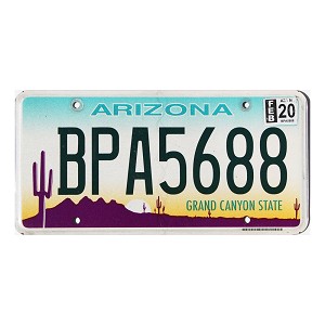 2020 Arizona License Plate #BPA5688