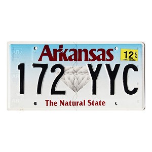 2020 Arkansas Diamond License Plate #172YYC