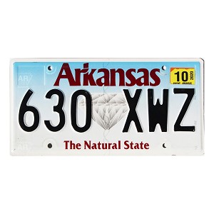 2020 Arkansas Diamond License Plate #630XWZ