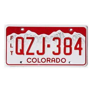 2020 Colorado Fleet License Plate #QZJ384