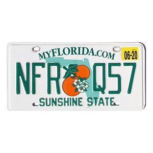 2020 Florida License Plate #NFRQ57