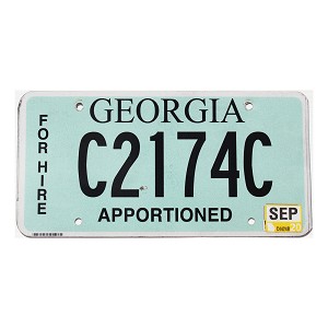2020 Georgia Apportioned License Plate #C2174C