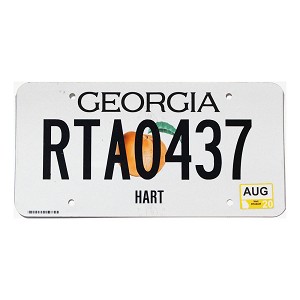 2020 Georgia License Plate #RTA0437