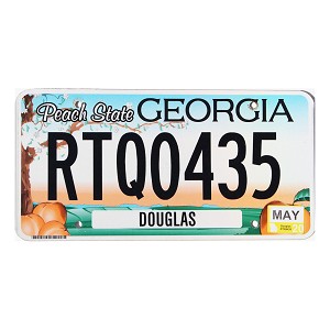 2020 Georgia License Plate #RTQ0435