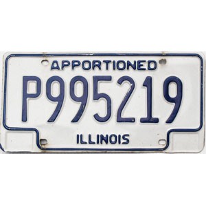 2020 Illinois Apportioned License Plate #P995219