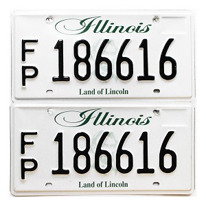 2020 Illinois Fleet License Plates Pair #186616