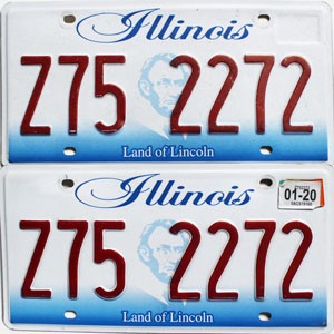 2020 Illinois License Plates Pair #Z752272