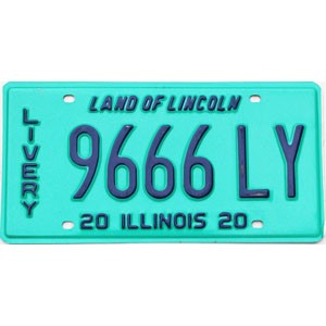 2020 Illinois Livery License Plate #9666