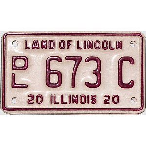 2020 Illinois Motorcycle Dealer License Plate #673C