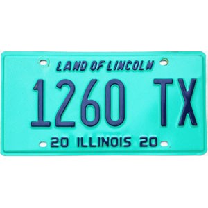 2020 Illinois Taxi License Plate #1260