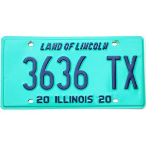 2020 Illinois Taxi License Plate #3636