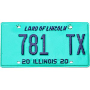 2020 Illinois Taxi License Plate #781