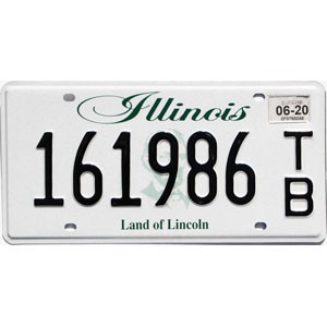 2020 Illinois Trailer License Plate #161986
