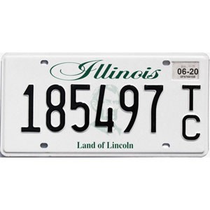 2020 Illinois Trailer License Plate #185497