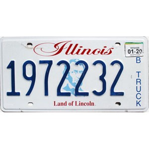 2020 Illinois Truck License Plate #1972232