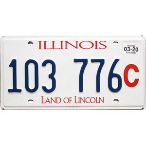 2020 Illinois Truck License Plate #103776C