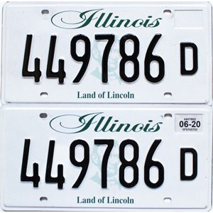 2020 Illinois Truck License Plates Pair #449786D
