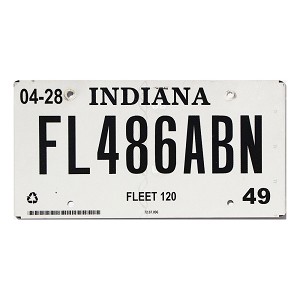 2020 Indiana Fleet License Plate #486ABN