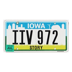 2020 Iowa License Plate #IIV972