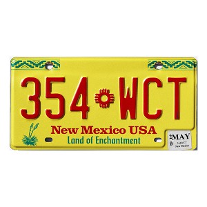 2020 New Mexico License Plate #354WCT