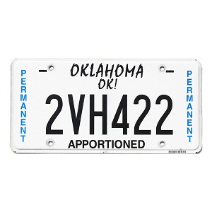 2020 Oklahoma Apportioned License Plate #2VH422