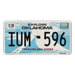 2020 Oklahoma License Plate #IUM596