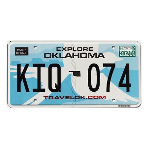 2020 Oklahoma License Plate #KIQ074